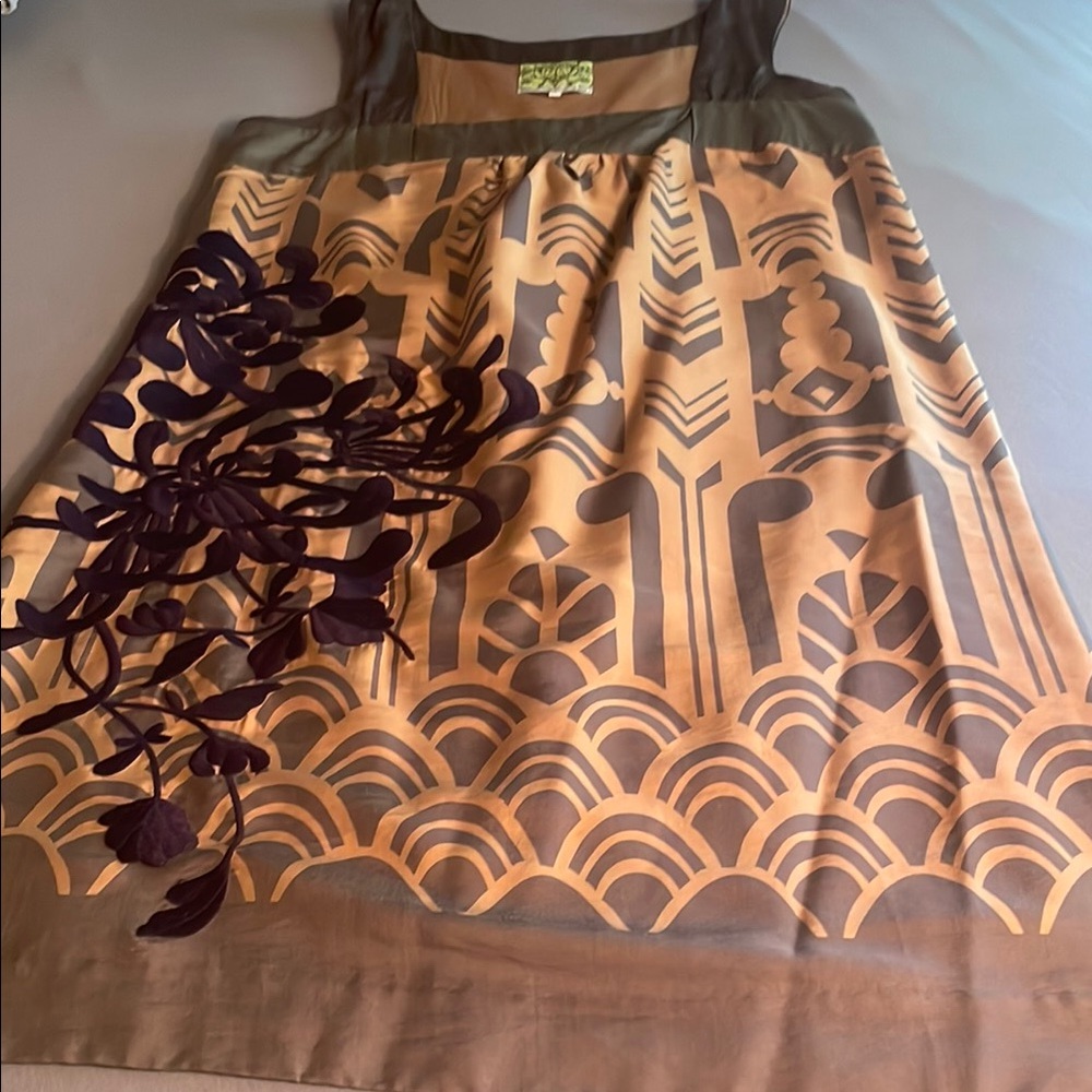 Floreat for Anthropologie Stylish Geometric Pattern Dress